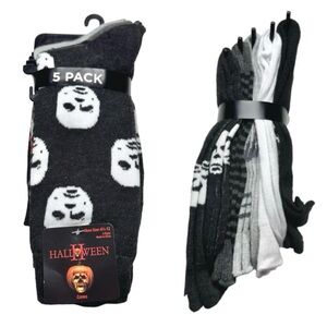 Halloween II | Men | 5 Pack Michael Myers Novelty Crew Socks | Size 6.5-12